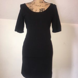 H&M NWOT Medium Black Bodycon Midi Dress